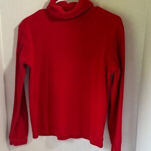 Eddie Bauer red boxy turtle neck size medium